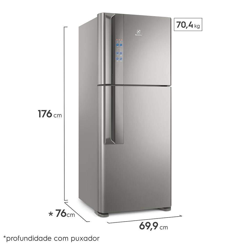 Refrigerador 431 Litros Electrolux IF55S Inverter Top Freezer Platinum