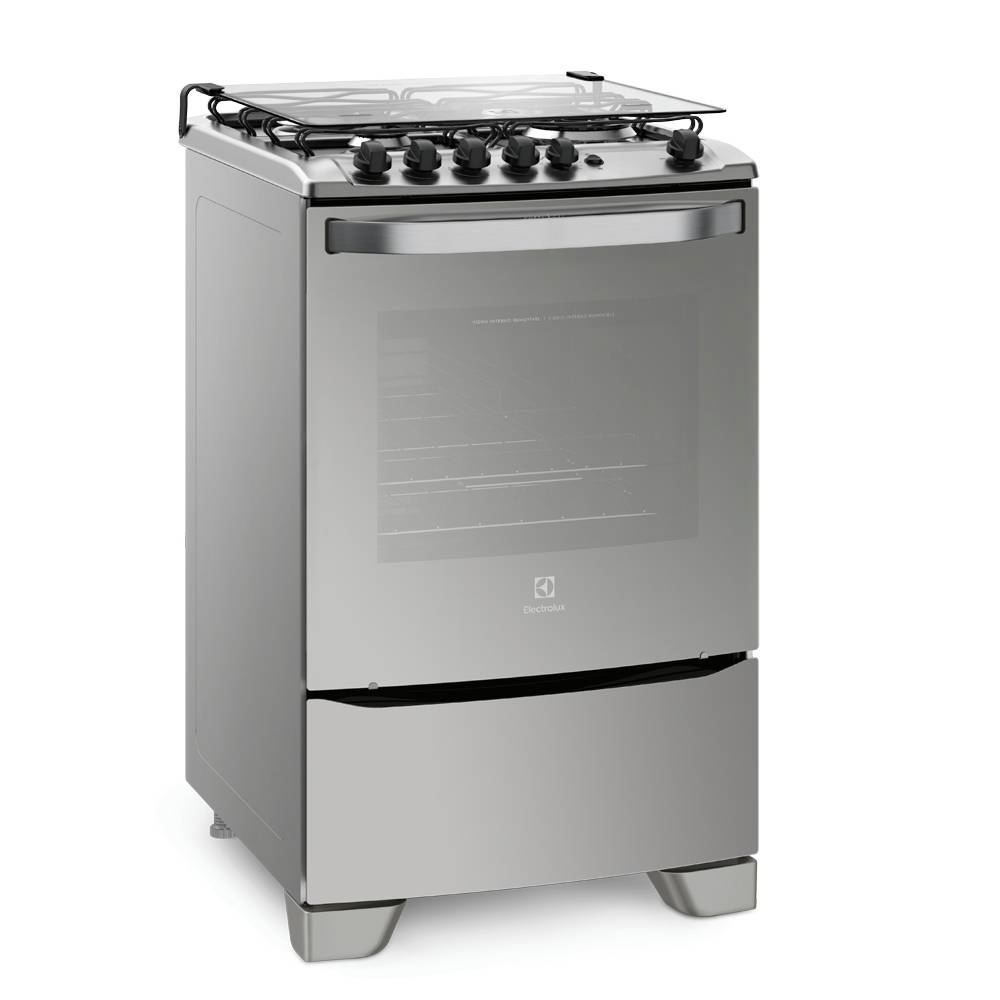 Fogao-4-Bocas-Electrolux-56GXQ-Prata-Automatico-com-Grill-e-Tripla-Chama