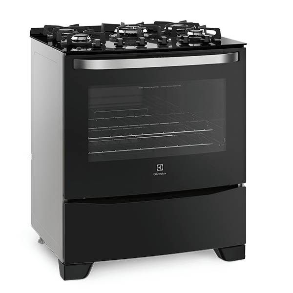 Fogao-5-Bocas-Electrolux-76GS-Preto-Mesa-de-Vidro-Bivolt