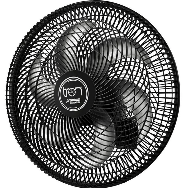 Ventilador De Parede 50CM Tron Oscilante Premium 130W Preto 110V