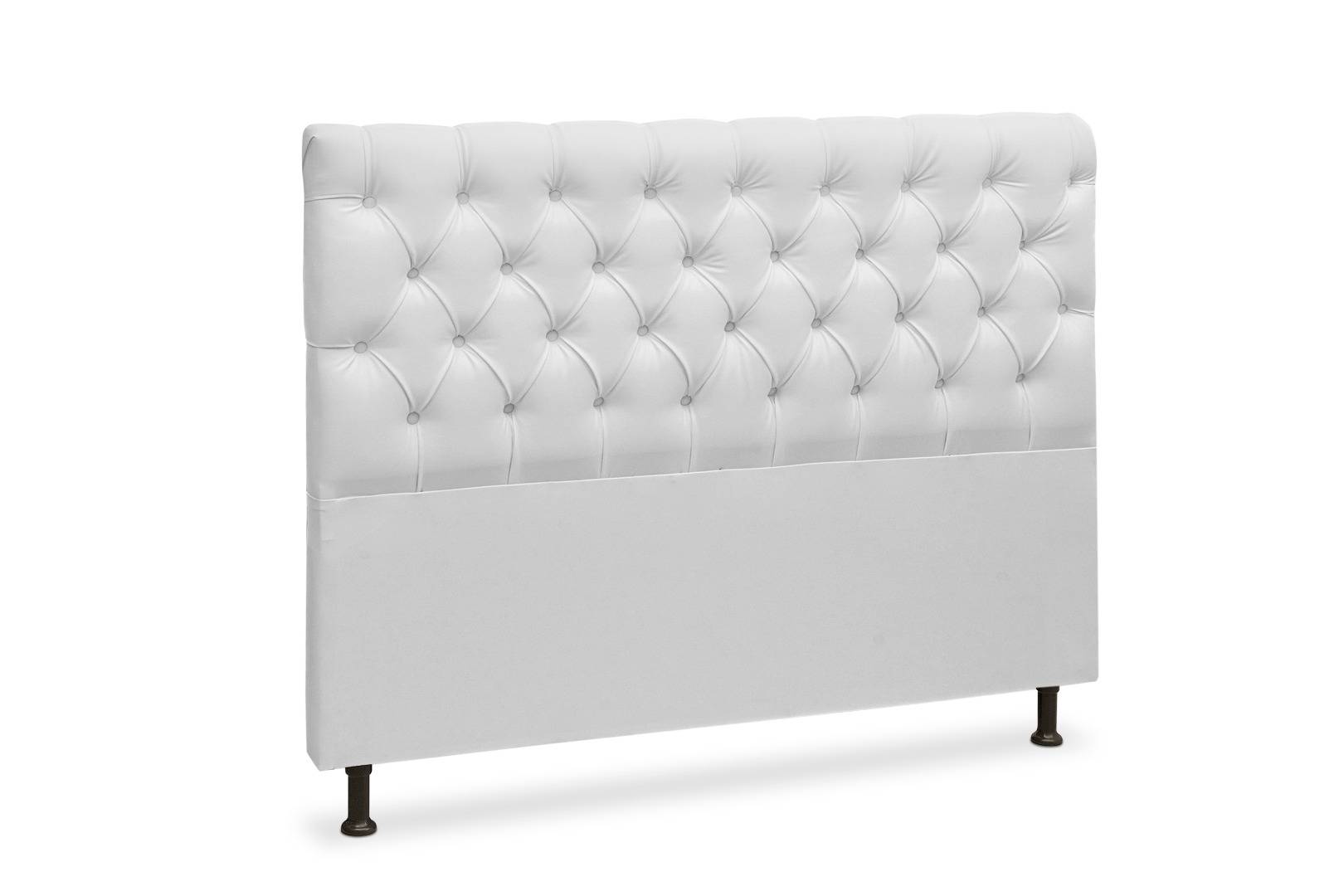 CABECEIRA KING 195CM CRISTAL BRANCO 2500