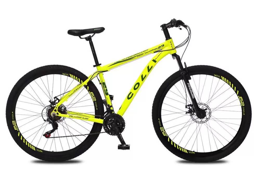 BICICLETA-COLLI-ARO-29-FREIO-A-DISCO-KIT-SHIMANO--AMARELO-NEON