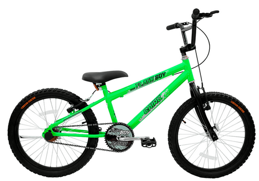 BICICLETA ARO 20 FLASH BOY VERD NEON