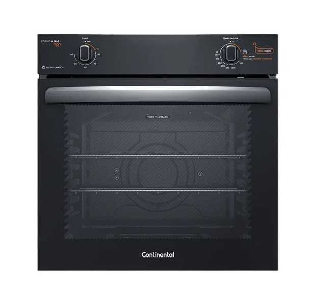 Forno de Embutir a Gás Continental 80L com TOPLimpaFácil OC8GM