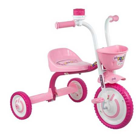 Triciclo-Infantil-You-3-Nathor-Rosa---Cestinha-e-Buzina-Fon-fon