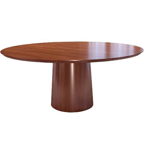 MESA DE JANTAR CARIBE REDONDA 135CM CINAMOMO E LAMINADO