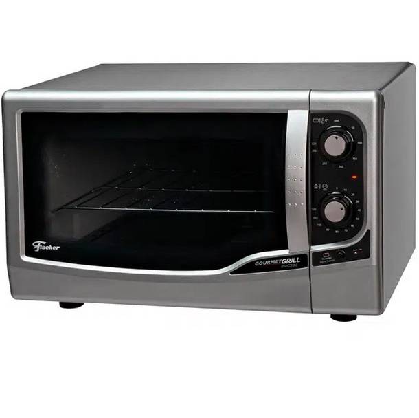 Forno-Eletrico-Fischer-de-Bancada-44L-Gourmet-Grill-com-Timer-1775W