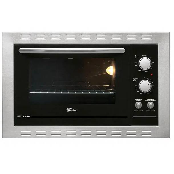 Forno-Eletrico-Fischer-Fit-Line-Embutir-44L-Inox