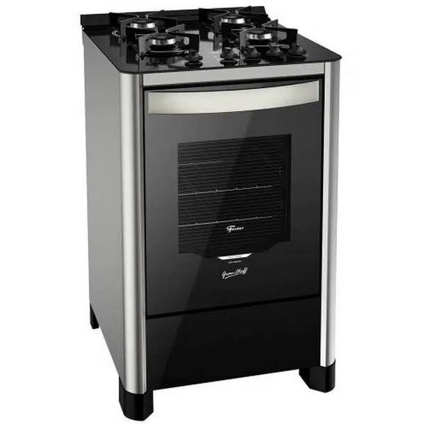 Fogao-Fischer-4-Bocas-Gran-Cheff-Automatico-Mesa-de-Vidro-Bivolt