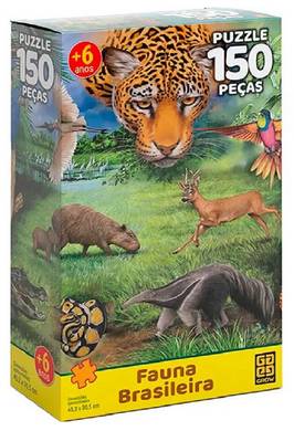 Puzzle-150-Pecas-Fauna-Brasileira---GROW