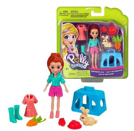 Boneca Polly Pocket Lila e sua Coelhinha 4+ GDM11 Mattel
