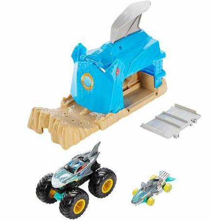 Hot Wheels Lançador Monster Truck Shark Wreak Mattel Gky01