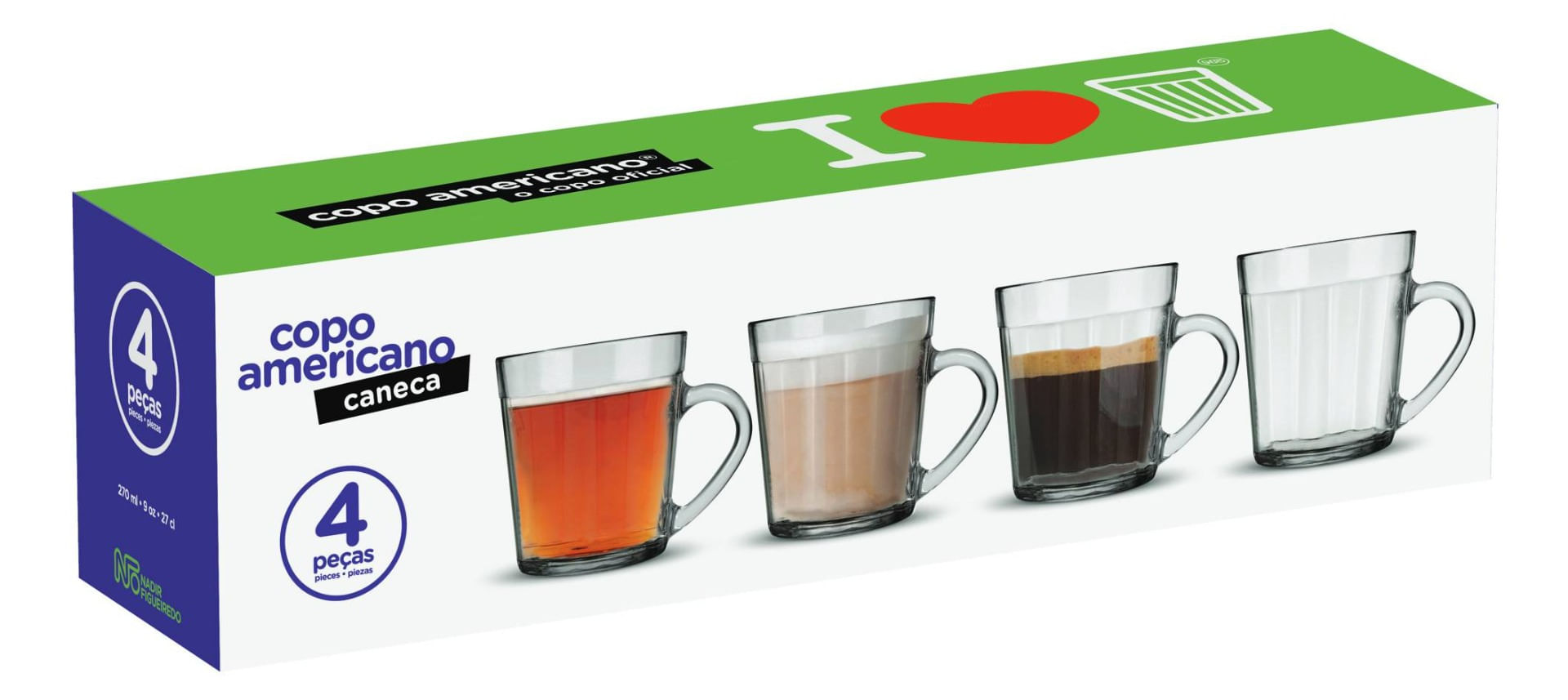 Jogo De Caneca Americano 4Pçs