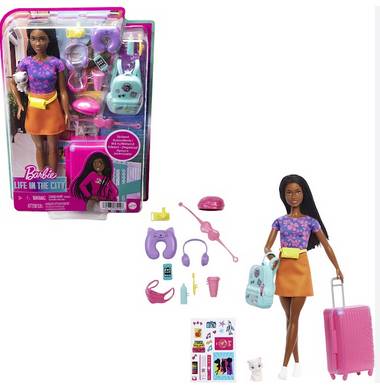 Boneca Barbie Brooklyn Conjunto De Viagem HGX55 Mattel