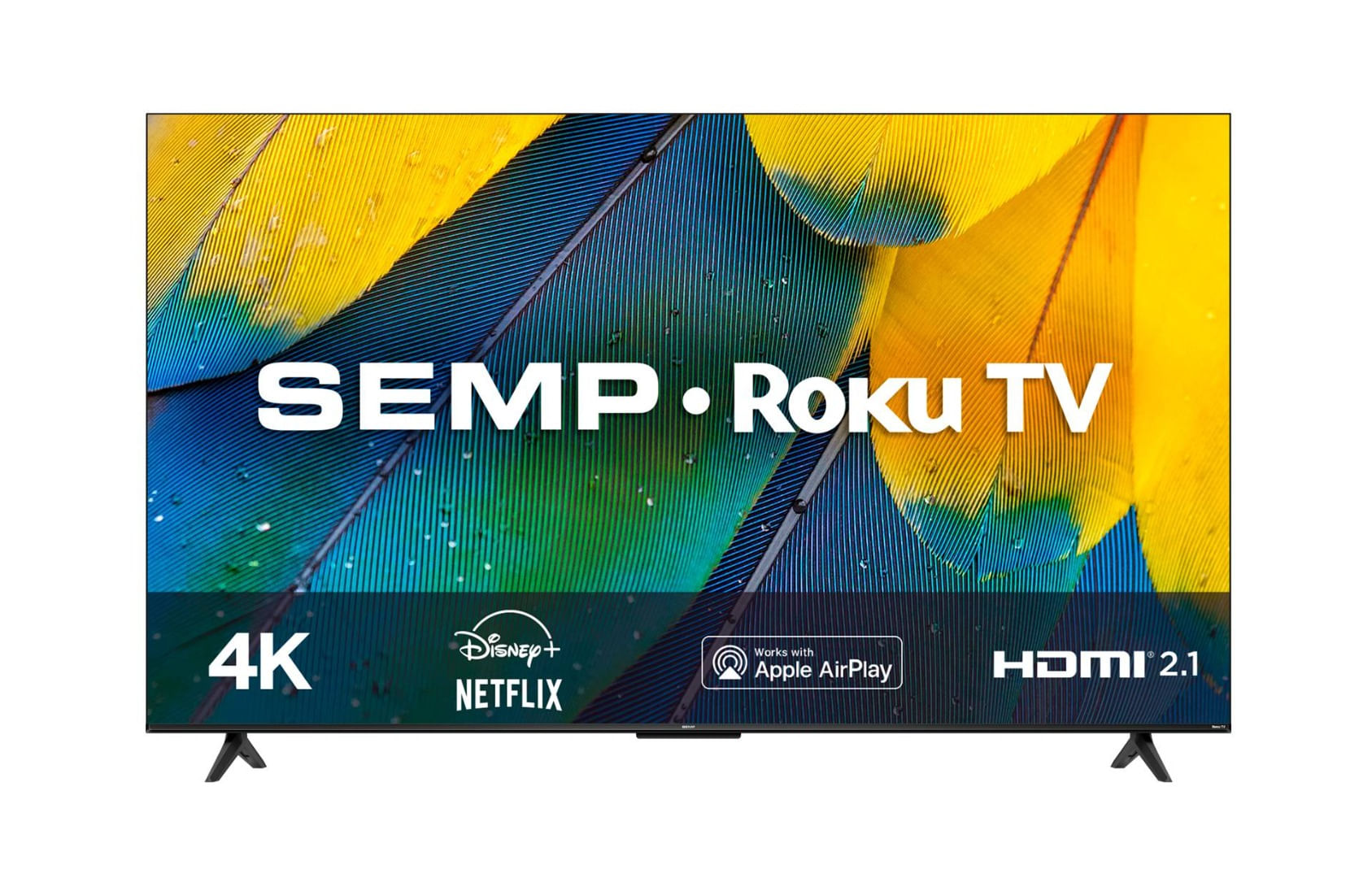 SMART-LED-TV-50¿-ROKU-SEMP-4K-UHD-RK8600-Wifi-dual-band-com-controle-por-aplicativo-compativel-com-Google-Assistant-Alexa-e-Apple-homekit