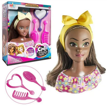 Boneca-Cinty-Busto-Negra-Styling-Head-Acessorios-Pentear-602