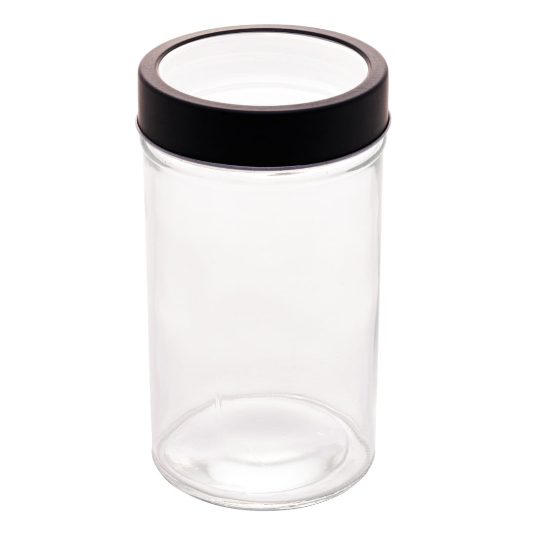 Pote-Lyor-Gastro-Preta-de-Vidro-e-Metal-e-Acrilico-500ml