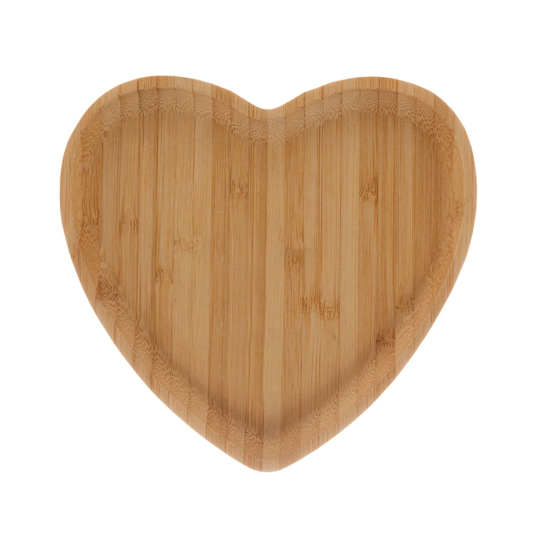Bandeja Lyor Heart de Bambu 12,5cm x 12,5cm x 1,5cm