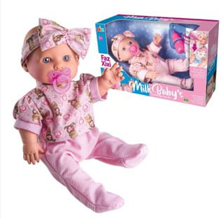 Boneca Bebê Reborn Menina By Milk Brinquedos