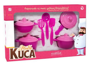 Jogo-De-Cozinha-Infantil-Brinquedo-Mestre-Kuca-3-Talheres-4-Panelinhas