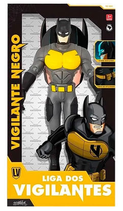 Boneco Articulado Grande Vigilante Negro 45cm