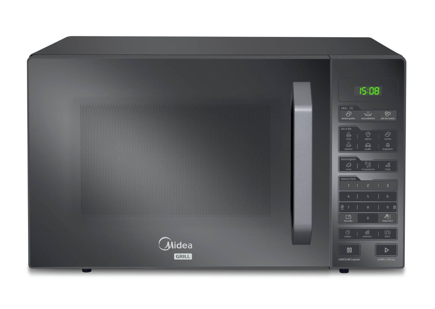 Microondas-Midea-35L-Grill-Prata