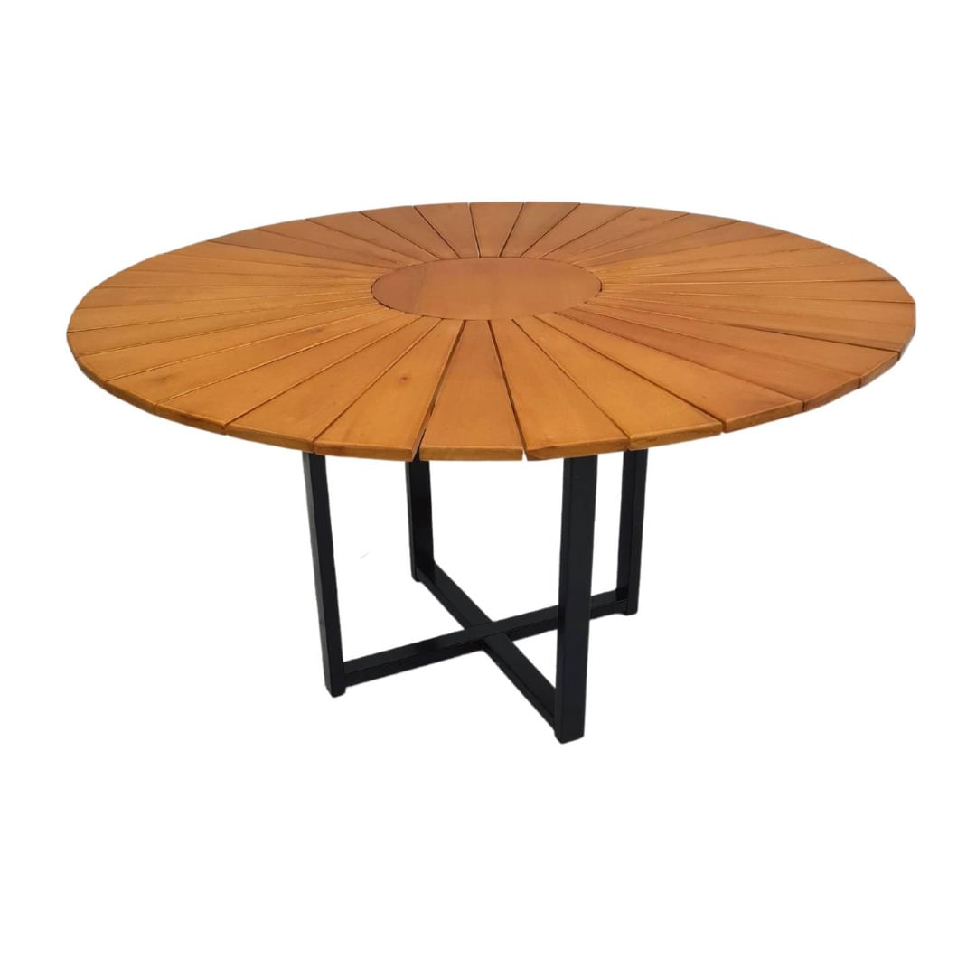 MESA M 1796 MADEIRA TUBO PRETO