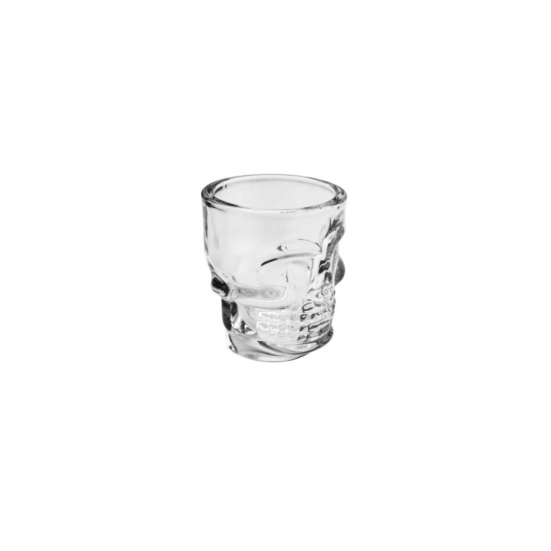 Copo de Shot Lyor Caveira Rock Style de Vidro 50ml