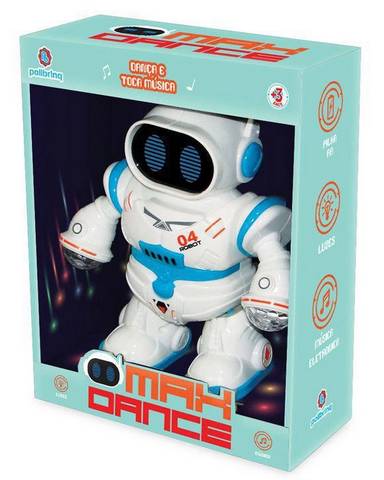 Robo De Brinquedo Max Dance Com Luz e Som - Polibrinq 9030