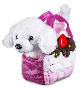 CUTIE HANGBAGS POODLE ROSA