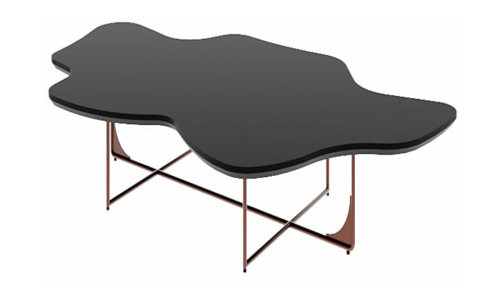 MESA CENTRO TINA 122X58CM NATURAL METAL COBRE