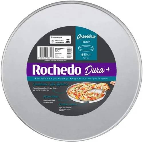 Assadeira de Pizza Rochedo Dura Polida 35cm