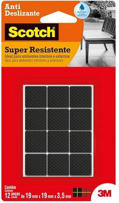 Protetor-Anti-Deslizante-Preto-Quadrado-Scotch-P-19mmx19mmx35mm-12und