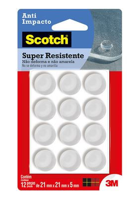 Protetor Anti-Impacto Redondo Scotch GG 21mmx21mmx5mm 12und