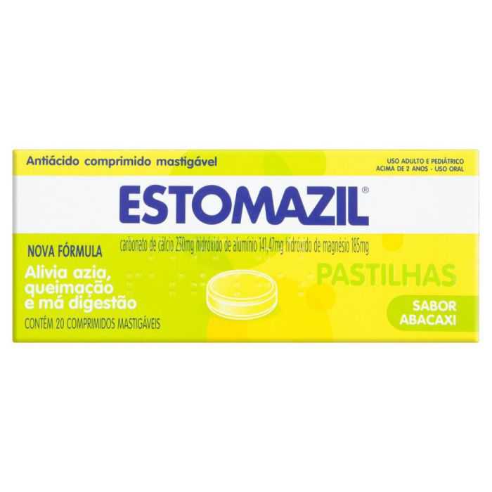 Estomazil 20 Pastilhas Mastigável Abacaxi