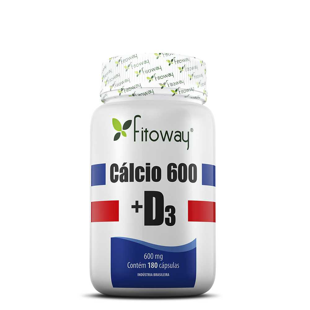 Cálcio 600+D3 180 Cápsulas-Fitoway