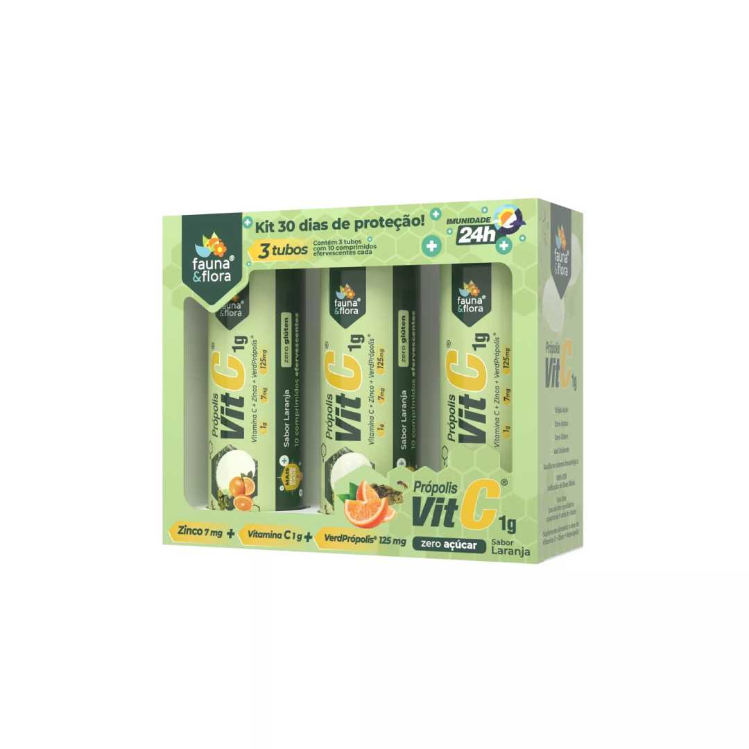 Própolis Vitamina C Zinco 30 Comprimidos-Fauna&Flora