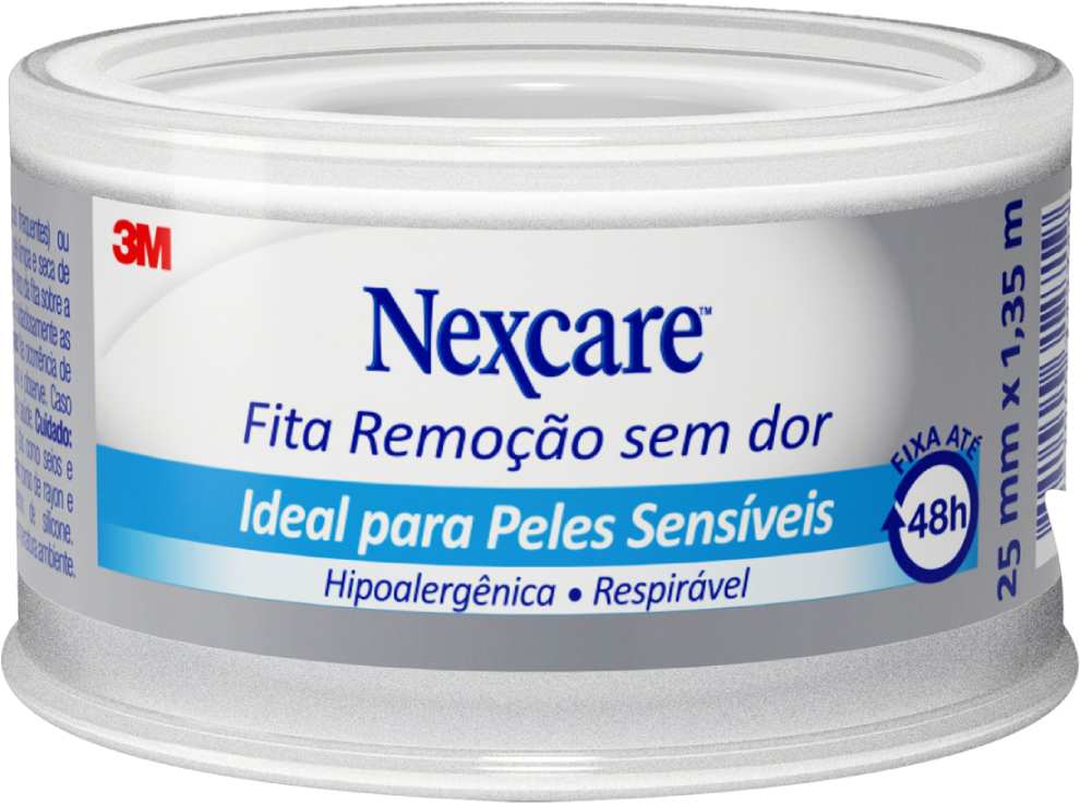 Fita Nexcare Remoção Sem Dor 25mmX1,35m