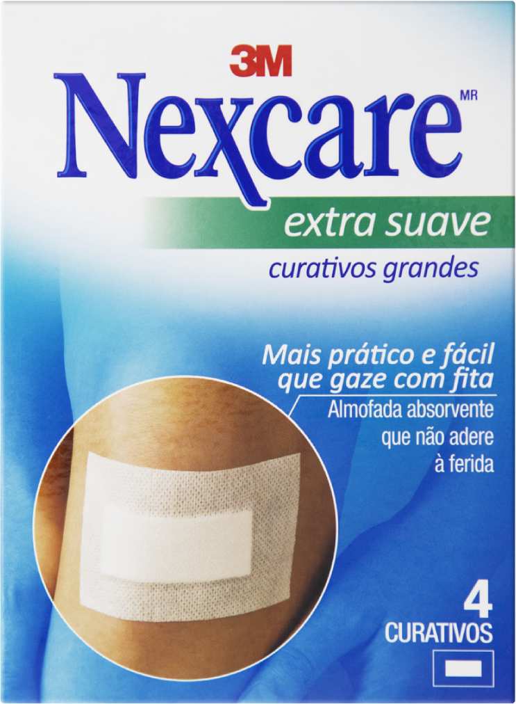 Curativo Nexcare Grande Extra Suave 4 Unidades