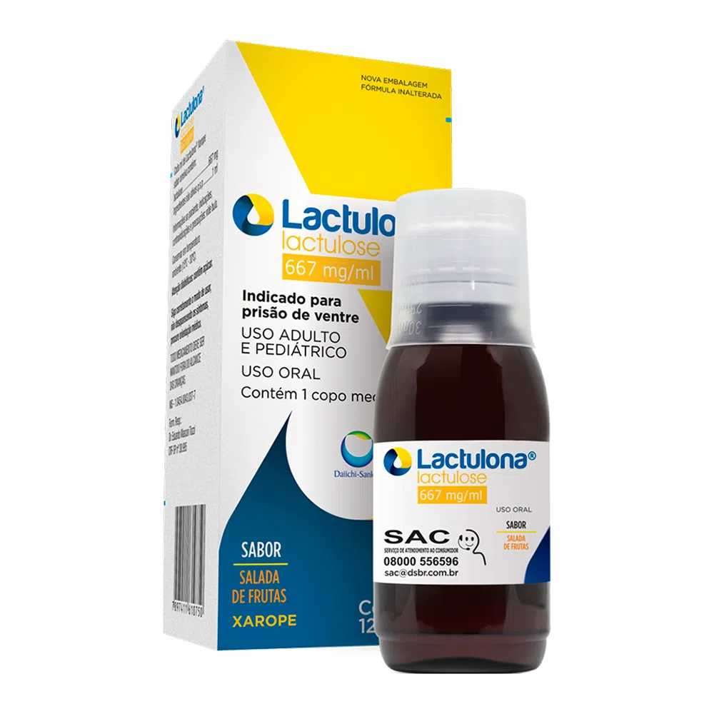 Lactulona 667mg/ml Xarope 120ml Salada De Fruta