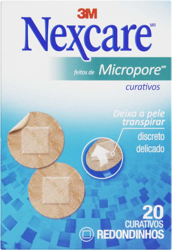 Curativo-Nexcare-Micropore-Redondo-20-Unidades