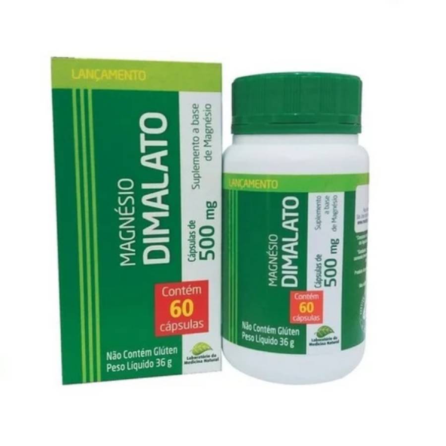 Magnésio Dimalato 500mg 60 Cápsulas-Medinal