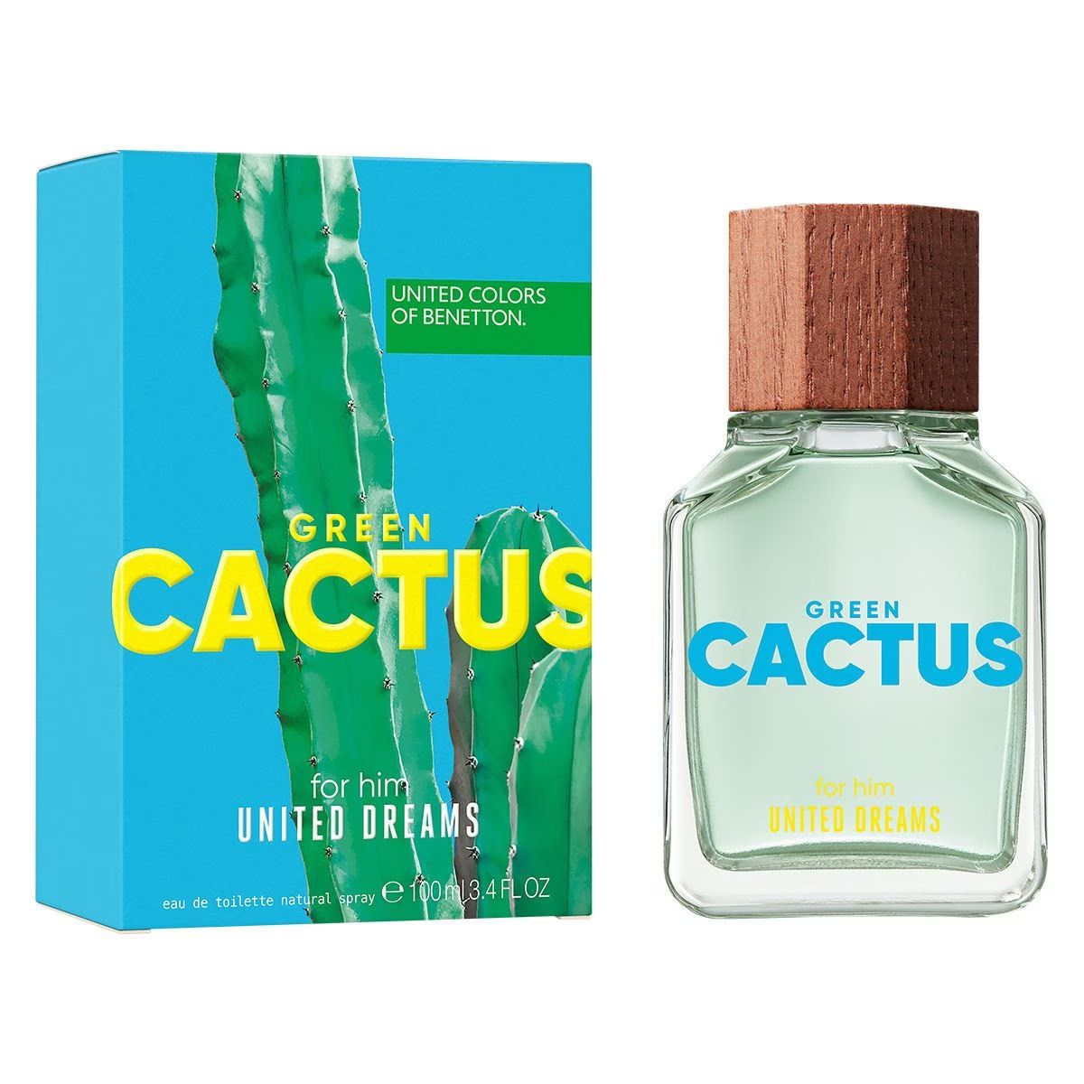 Perfume-United-Dreams-Green-Cactus-Eau-De-Toilette-For-Him-100-Ml---Benetton-0